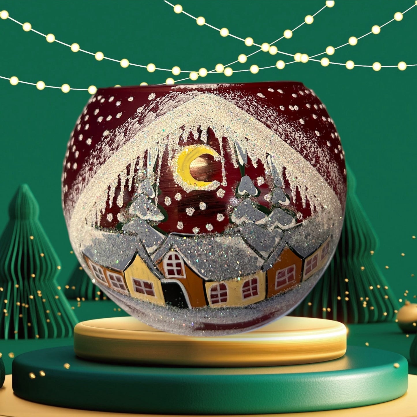 tealight holder Winter Evening