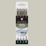 Sakura Pigma Micron Fineliner Set + Brush Pen
