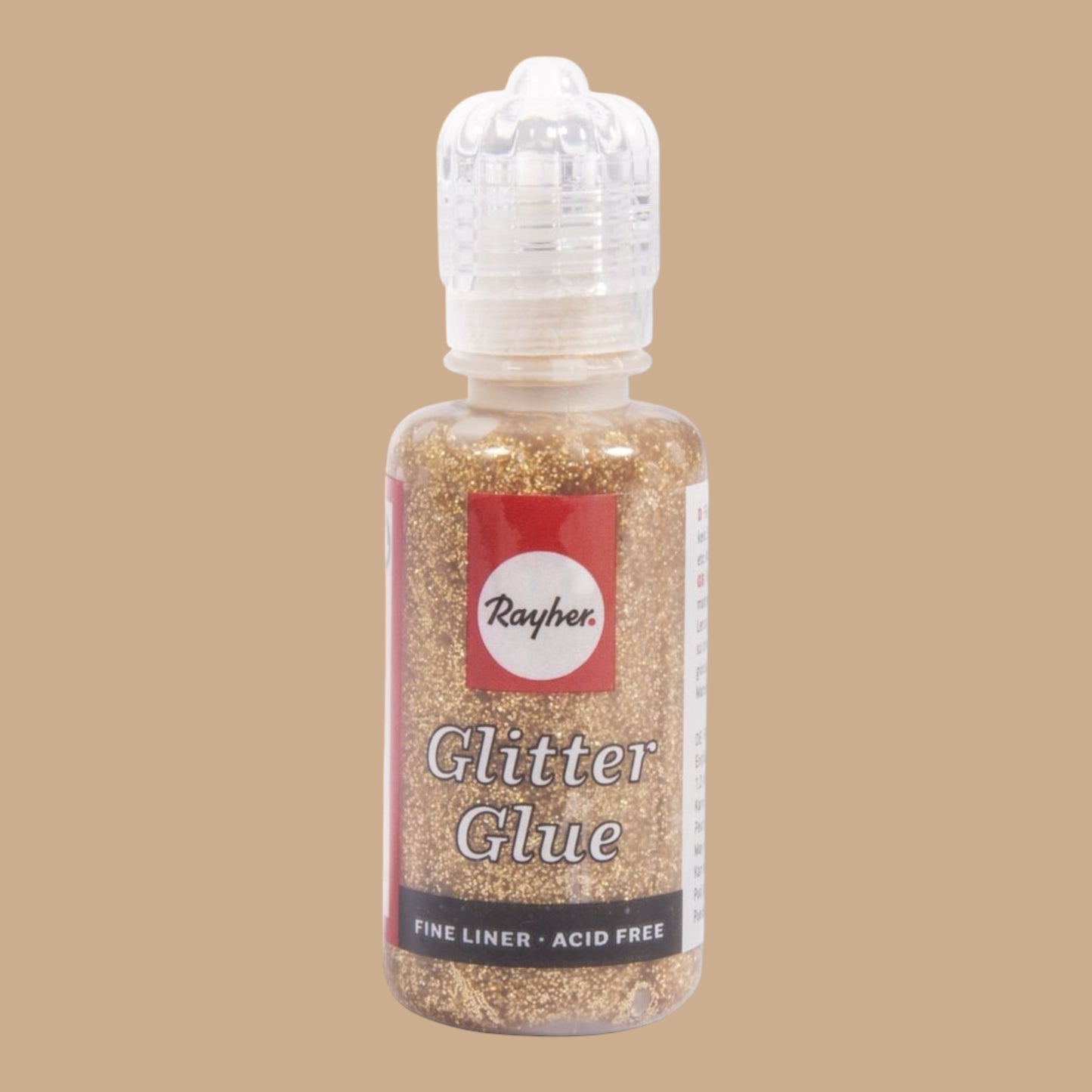 Rayher Glitter-Glue Holographisch – 20 ml, Brillant Gold