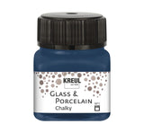 Kreul Glass & Porcelain Chalky, Porzellan und Glasfarbe Matt  Navy Blue 16637