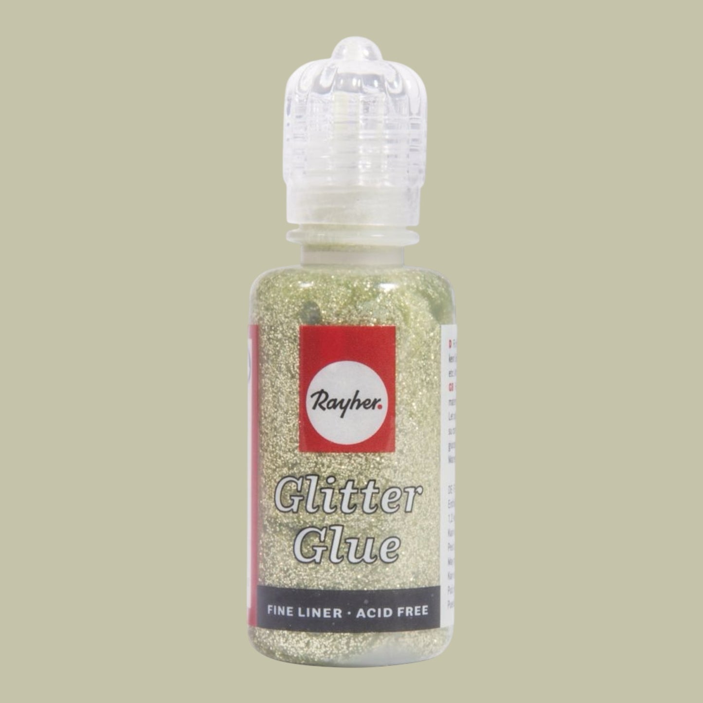 Rayher Glitter-Glue Metallic – 20 ml, Lindgrün