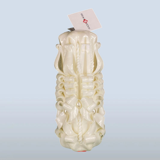 Geschnitzte Kerze Gross - Ivory Grace