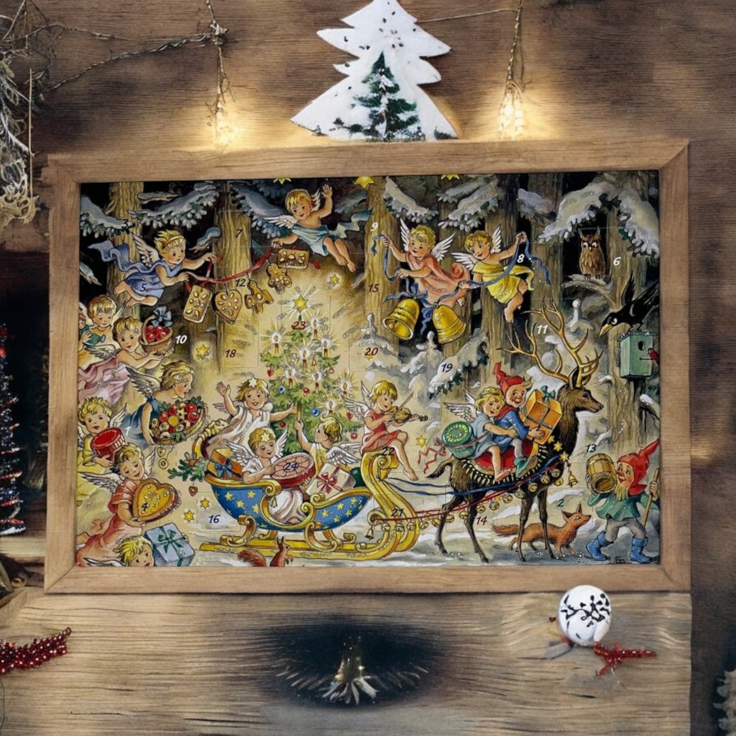 Postkarte Adventskalender