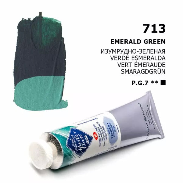 White Nights Saint Petersburg Nevskaya Palitra Color Tempera Emerald Green «master-class» In Tube №713