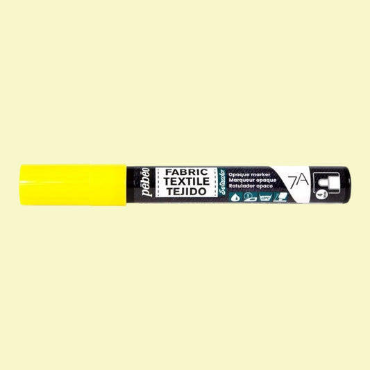 Pébéo Textil 7A Marker Opak – 4 mm Rundspitze , Gelb