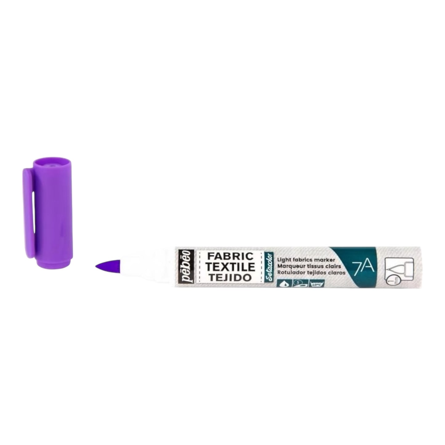 Pébéo Setacolor Stoffmarker 7A – Neonviolet, für helle Stoff