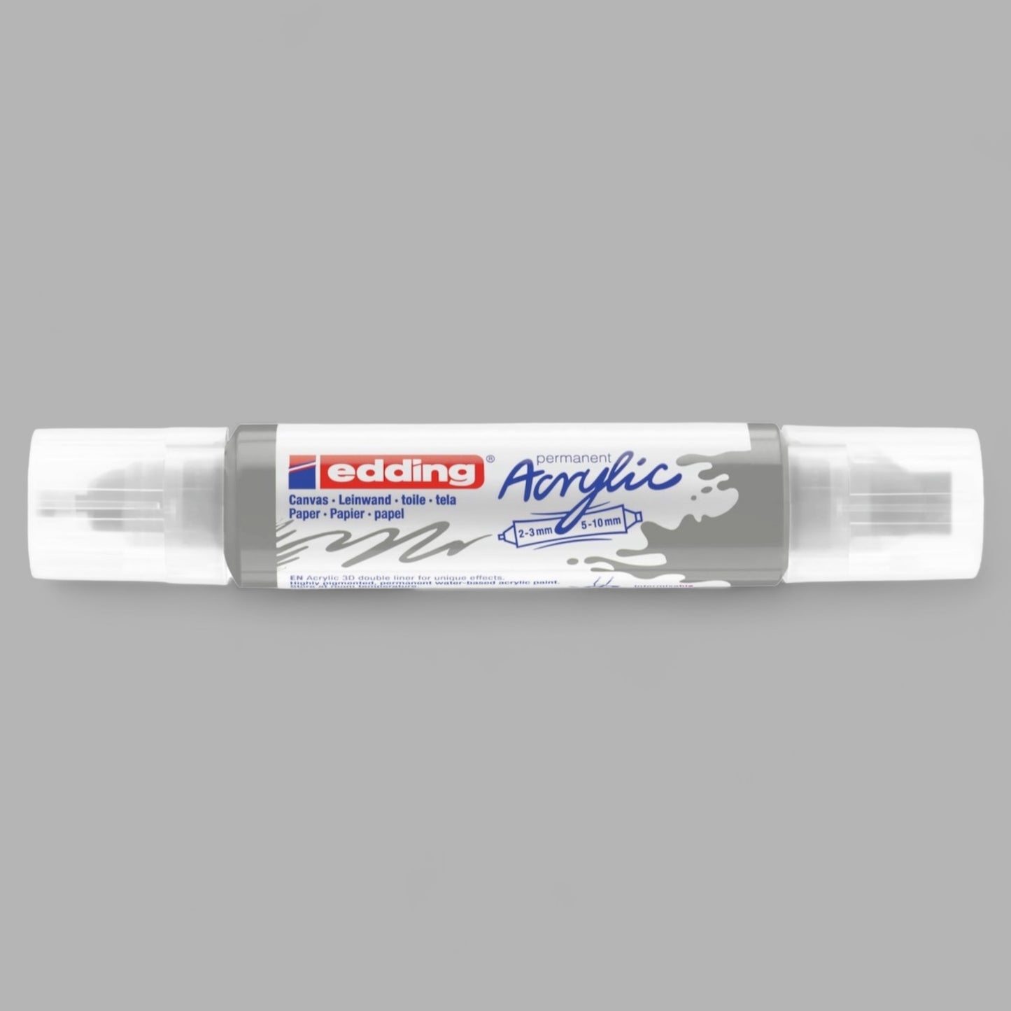 Edding 5400 Acryl 3D Double Liner Silber 923 , Tubenspitze 2-3 mm . 5-10 mm