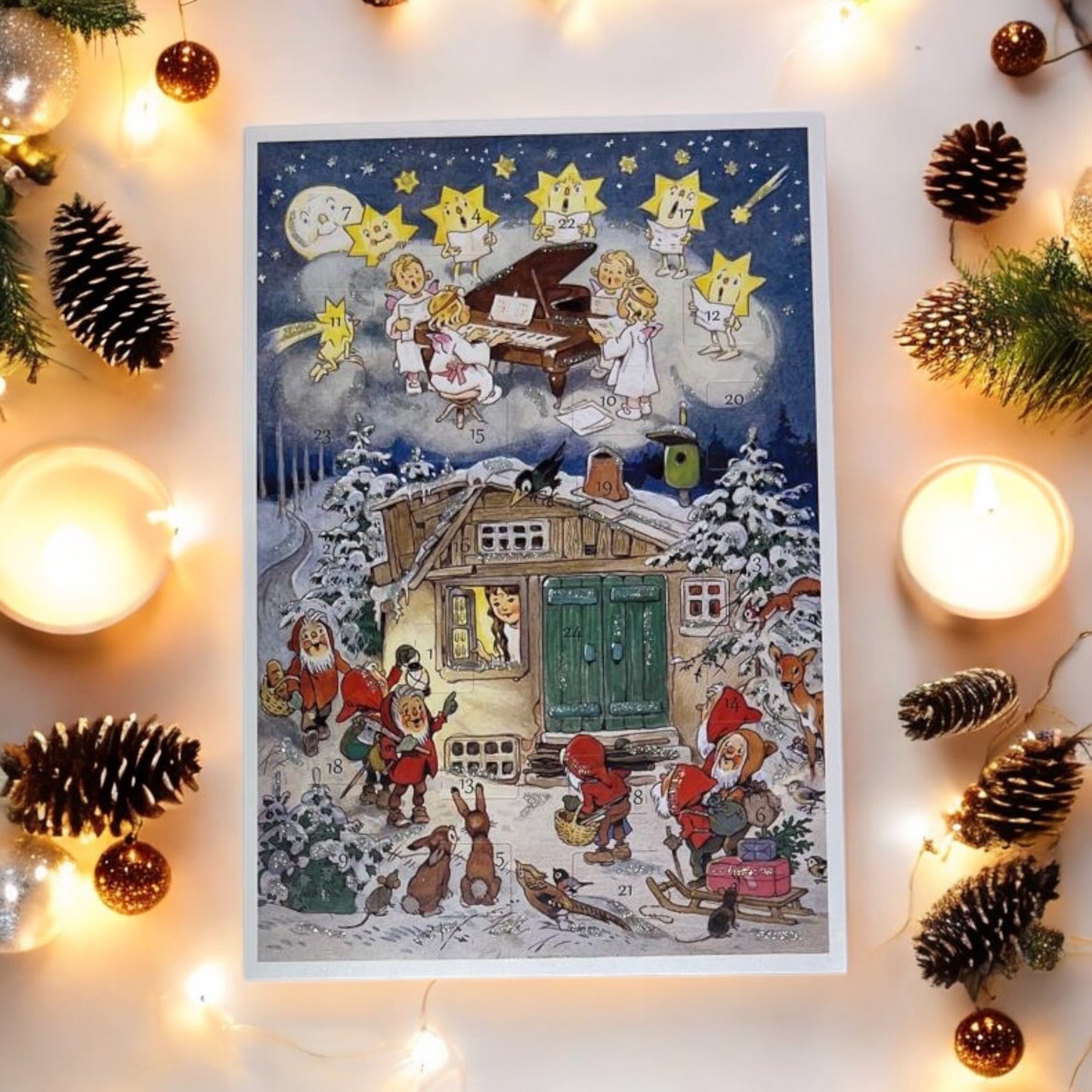 Postkarte Adventskalender