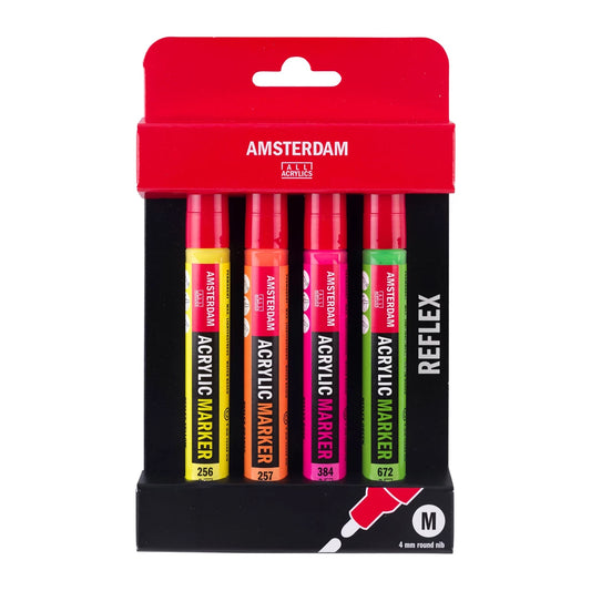 Amsterdam Acrylic Marker Set 4x 4 Mm Reflex