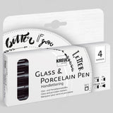 KREUL GLASS &amp; PORCELAIN pack of 4 hand lettering