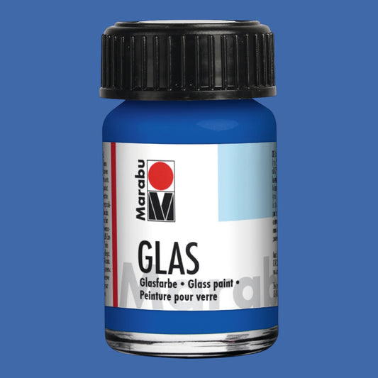 Marabu Transparent Glasfarbe, Ultramarinblau 055 , 15 ml
