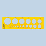 ARDA Schablone Rund 1–30 mm, Gelb-transparent
