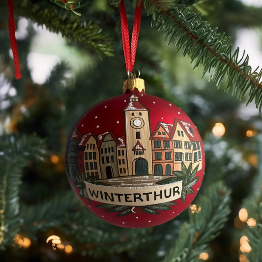 Weihnachtskugeln Winterthur Rot
