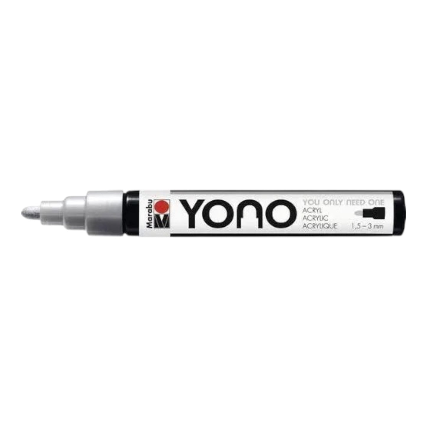 YONO Acrylmarker – Silber (1.5–3 mm)