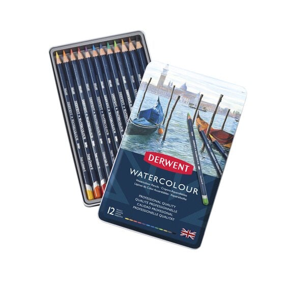 Derwent Watercolour Aquarell Farbstifte Set 12 Stück