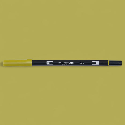 Tombow ABT Dual Brush Pen 076 green ochre