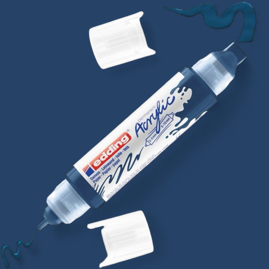 Edding 5400 Acryl 3D Double Liner elegant nachtblau , Tubenspitze 2-3 mm . 5-10 mm