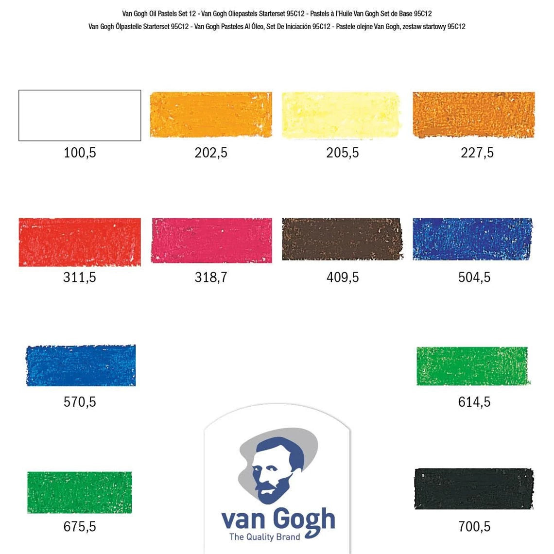 Van Gogh Starter-Set Öl Pastelle 12 Farben