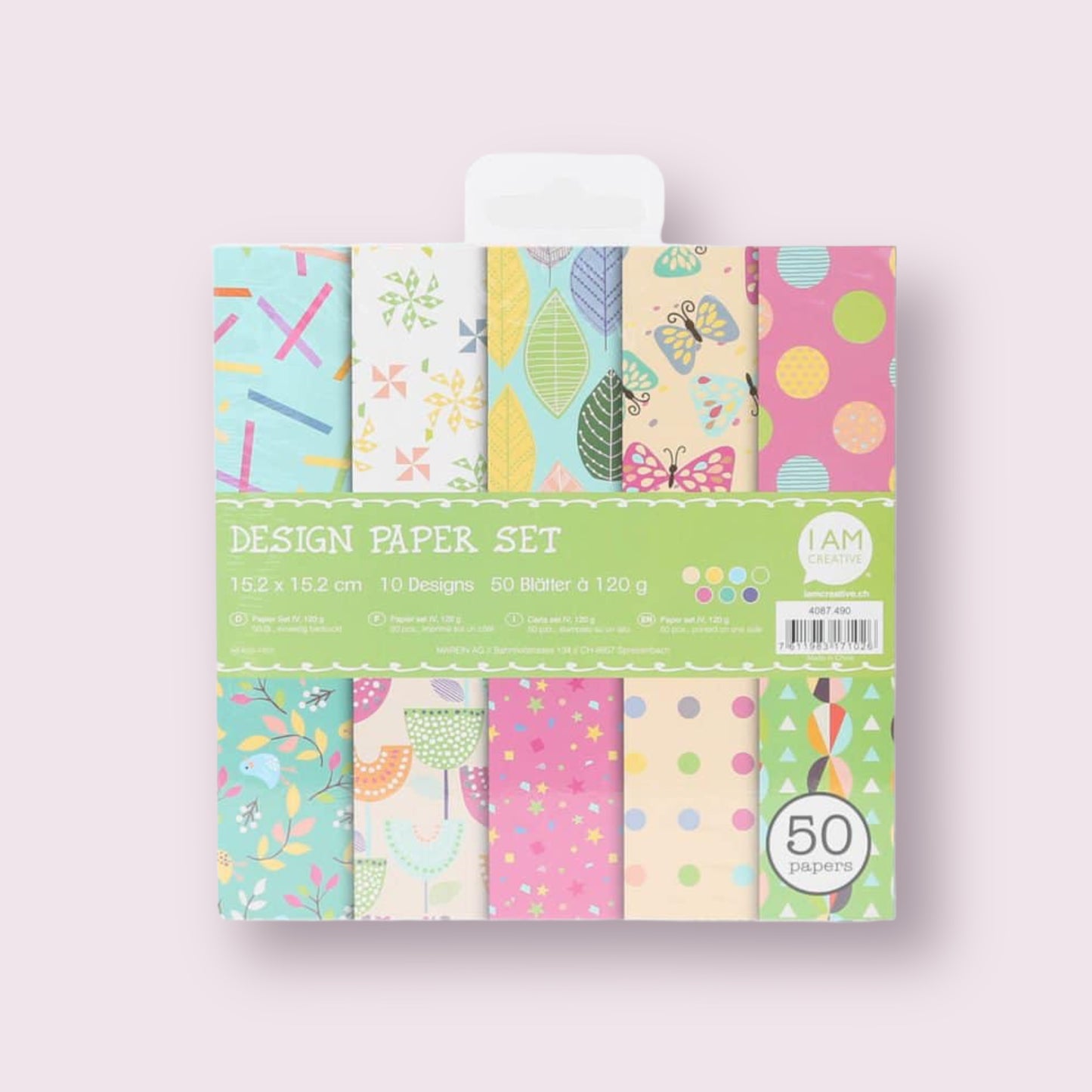 Pearlscent Design Paper Set Scrapbooking Paper 15.2x15.2cm