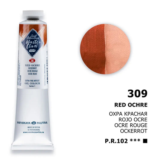 Nevskaya Palitra Master Class Oil Paint Ochre Red 309 (46ml)