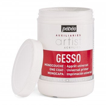 Pébéo Auxiliaires Artist Acrylics Gesso Universal Single-Coat Gesso