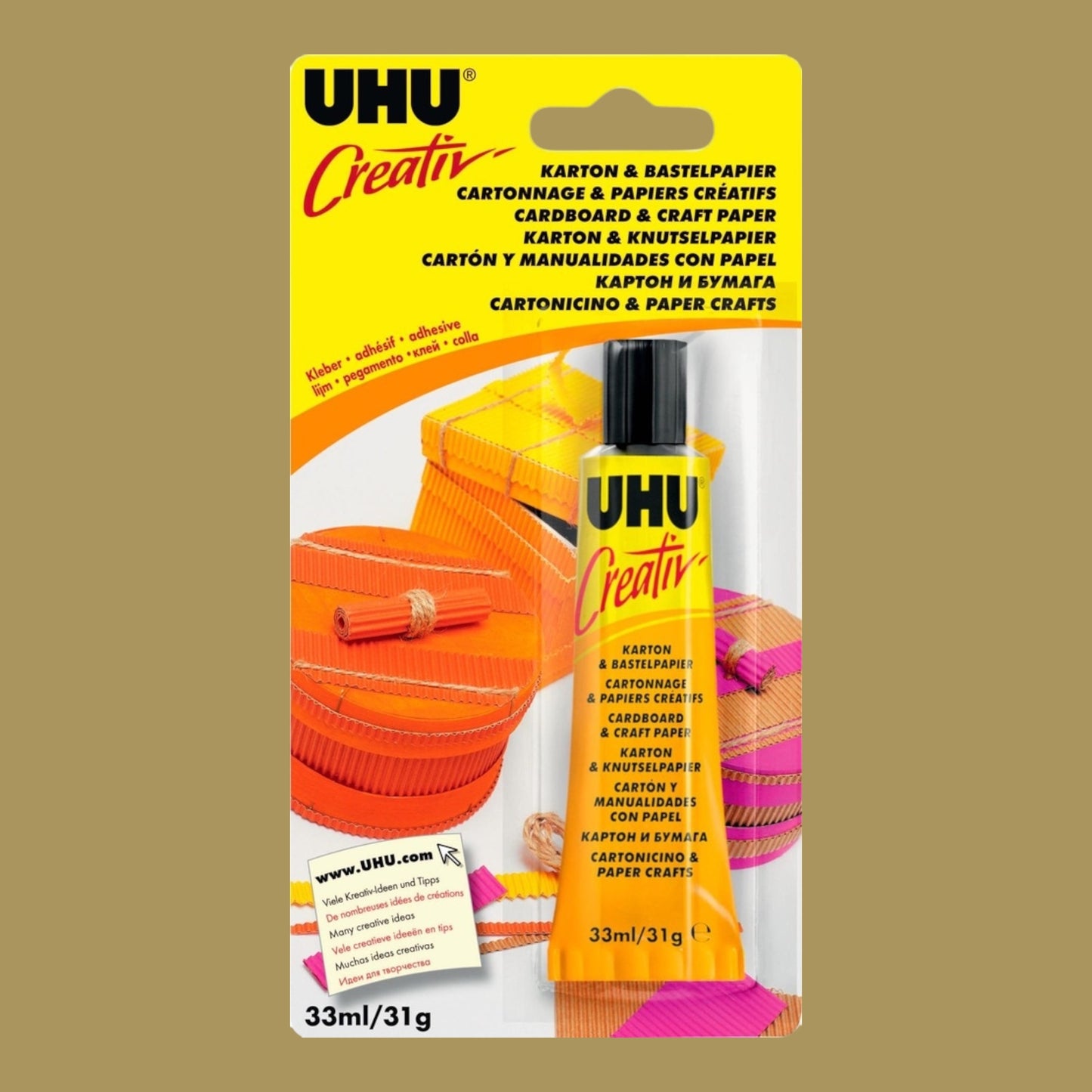 UHU Creativ Kartonpapier, 33 ml Bastelkleber