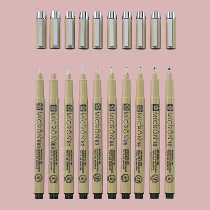 Sakura Pigma Micron – 10er Fineliner Set