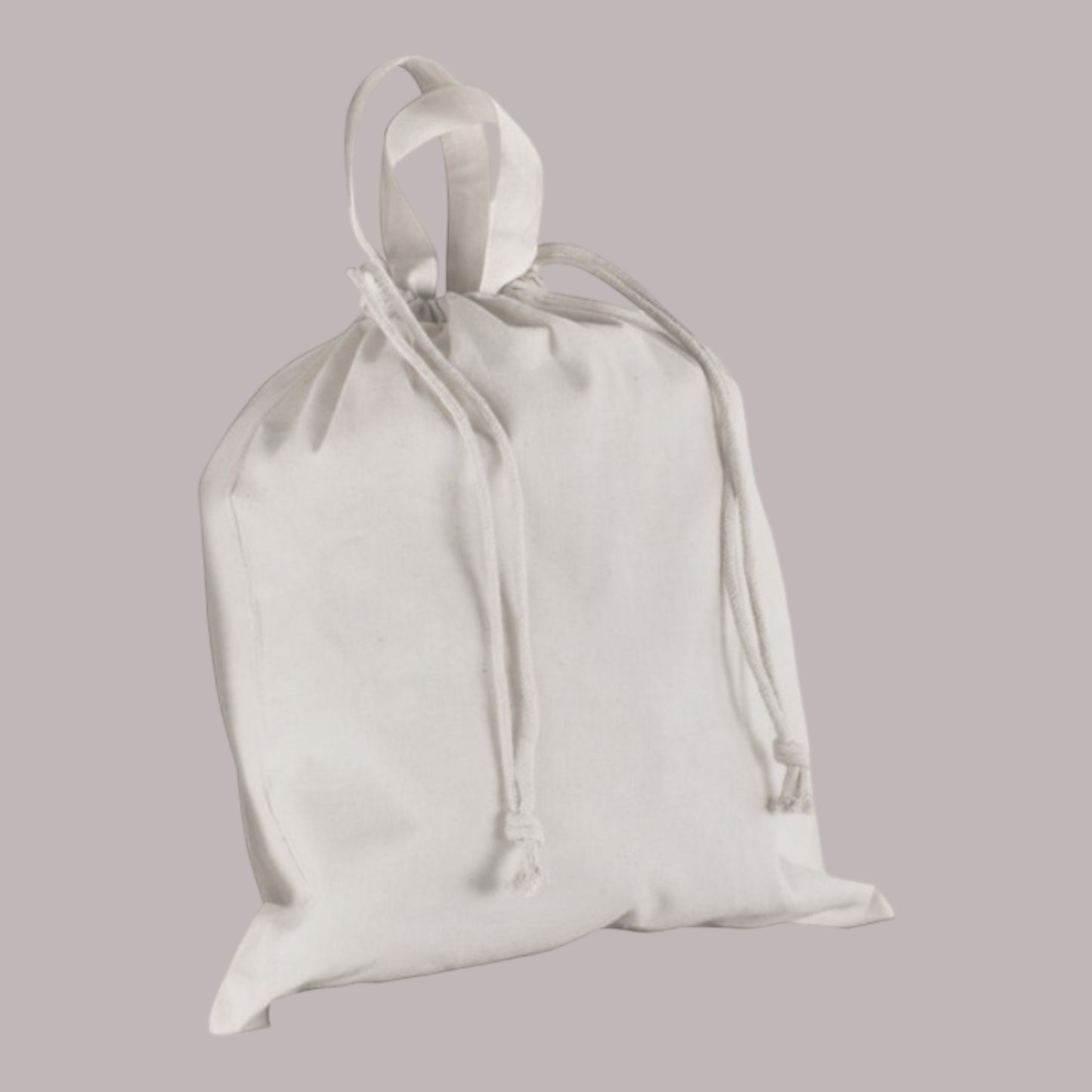 Rayher Baumwoll-Tasche mit Kordelzug, unbedruckt 40x42cm weiss