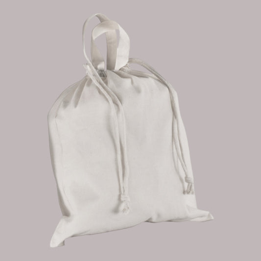 Rayher Baumwoll-Tasche mit Kordelzug, unbedruckt 40x42cm weiss