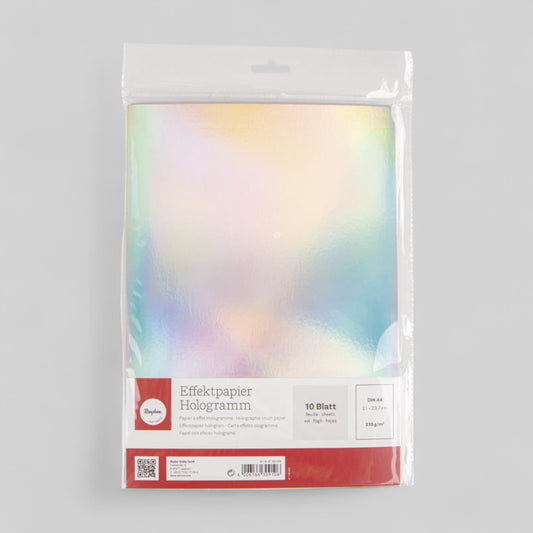 Rayher Effektpapier Hologramm silber 210 g/m2 - A4