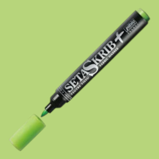 Pébéo SetaSkrib+ Stoffmarker – Brush Tip, Neongrün , für helle Stoffe