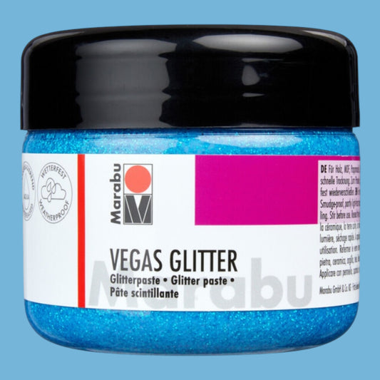 Marabu Glitterpaste, Vegas Glitter Aquablau 598
