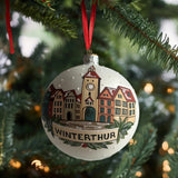 Weihnachtskugeln Winterthur Weiss