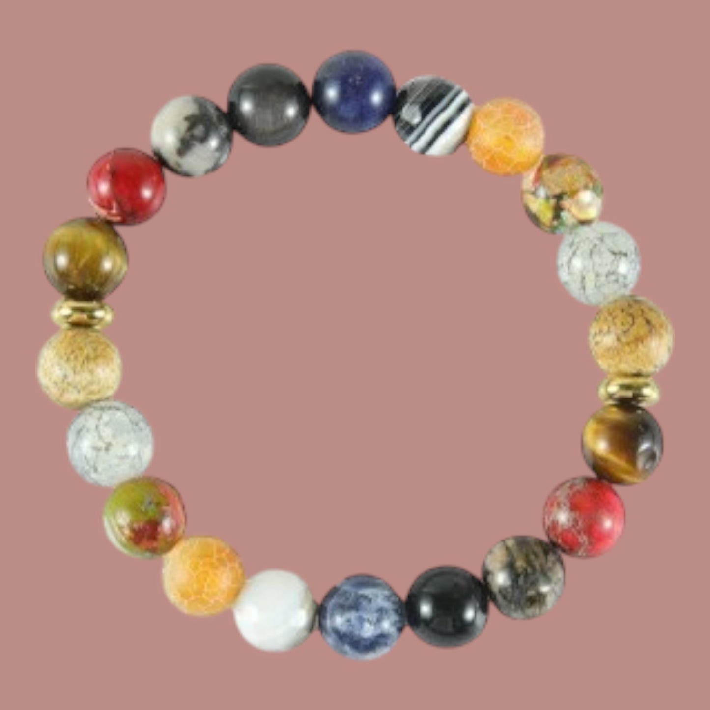 Glorex Armband Natursteine – DIY Set, 10 mm