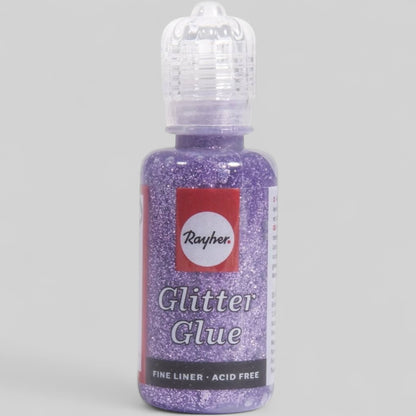 Rayher Metallic Glitter Glue, 20 ml – Lavender