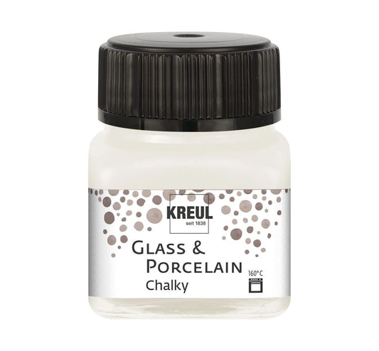 Kreul Glass & Porcelain Chalky, Porzellan und Glasfarbe Matt White-Cotton 16631