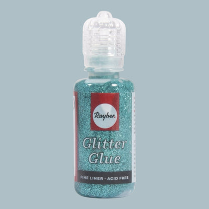 Rayher Glitter-Glue Metallic – 20 ml, Türkis