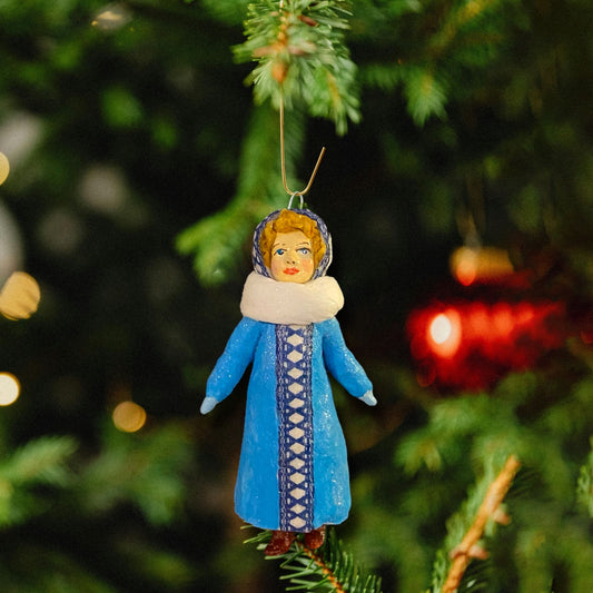 Weihnachtspuppe Schneemädchen