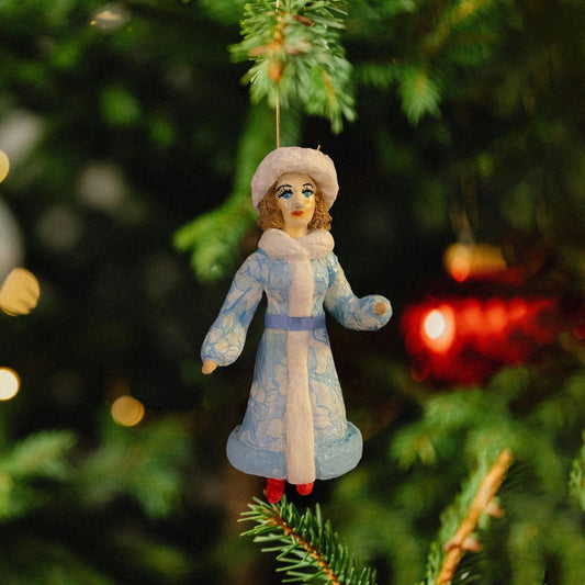 Weihnachtspuppe Schneemädchen