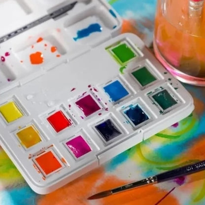 Van Gogh Aquarell Pocket Box Vibrant – 12 Näpfchen + Pinsel