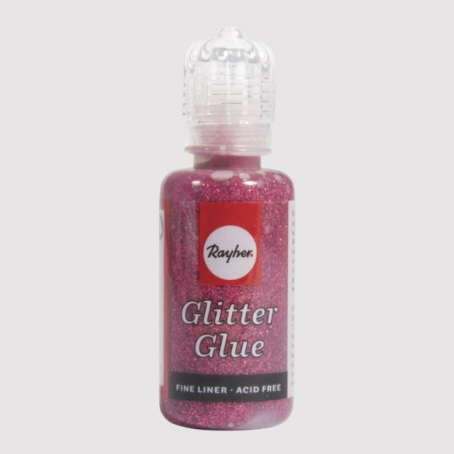 Rayher Glitter-Glue Metallic – 20 ml, Klassikrot