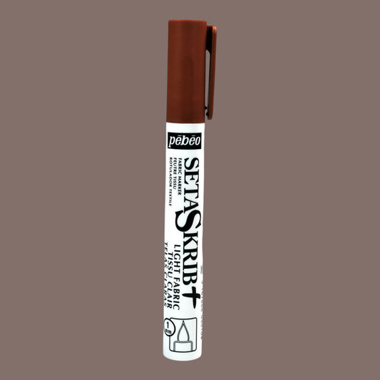 Pébéo SetaSkrib+ Stoffmalstift – Braun, für helle Stoffe