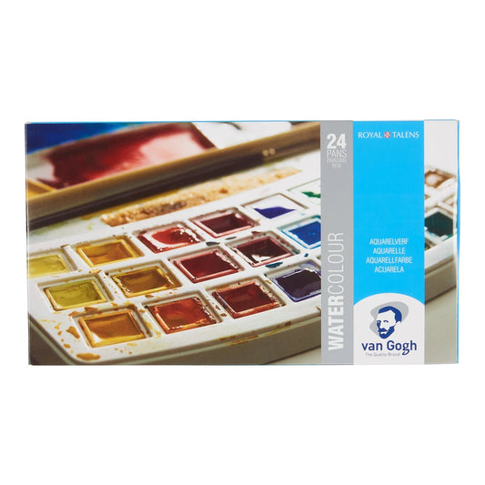 Van Gogh watercolor 24 pans, brush