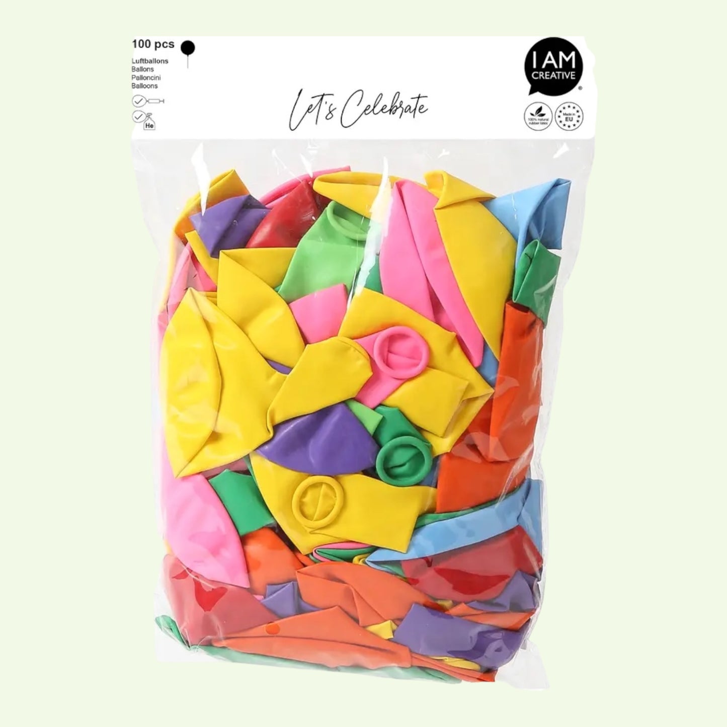 I Am Creative Luftballons, Bunt – 100 Stück