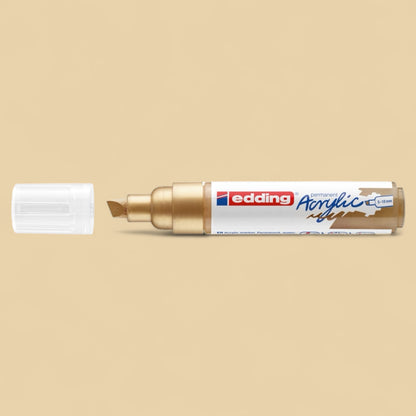 Edding 5000 acrylic marker rich gold 924, wedge tip 5-10 mm