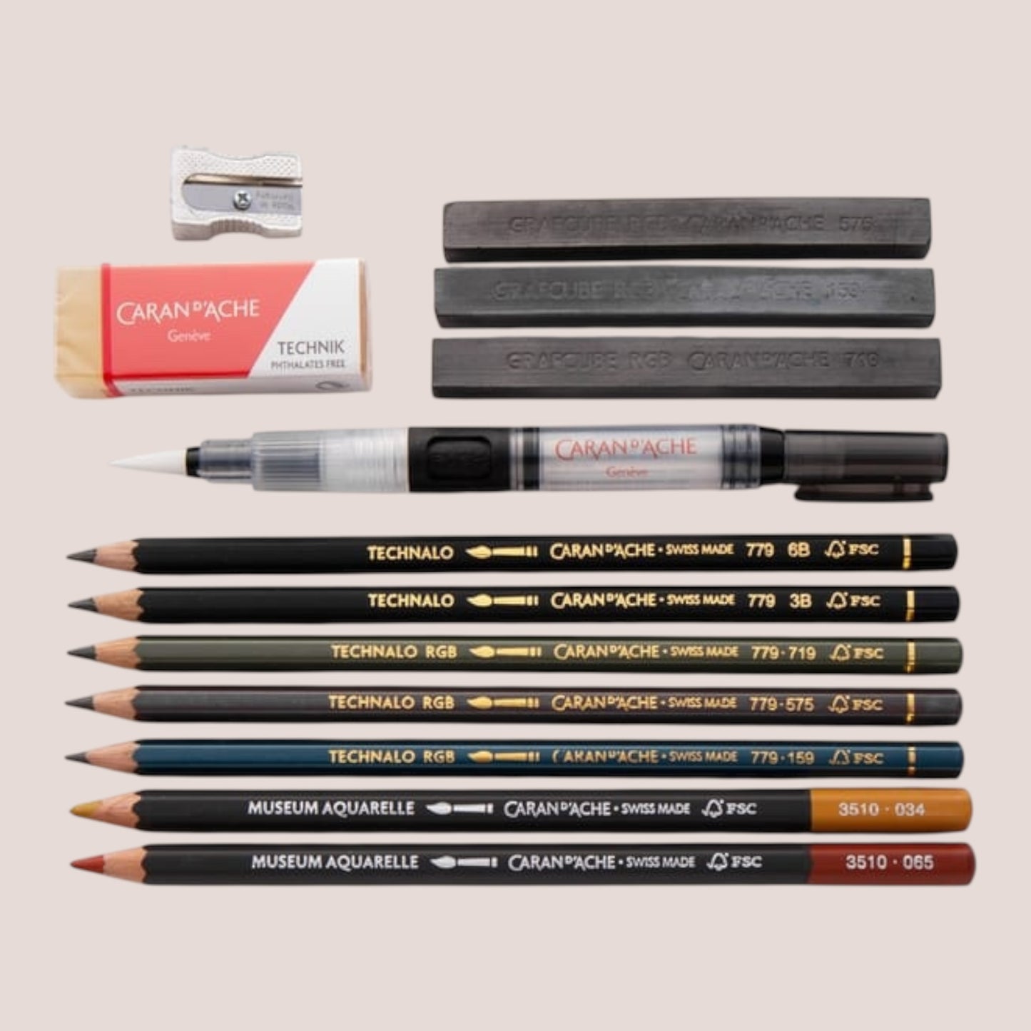 Caran d’Ache Graphite Line – Multi-Techniques Water-Soluble Set