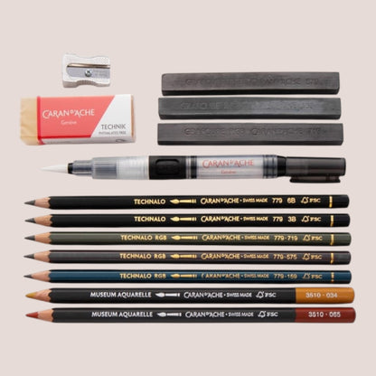 Caran d’Ache Graphite Line – Multi-Techniques Water-Soluble Set