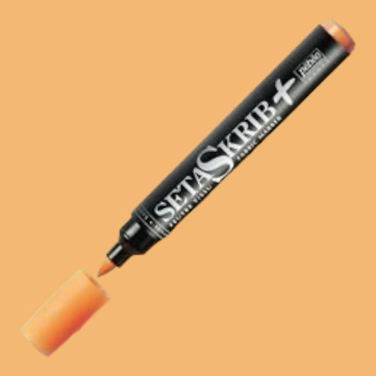 Pébéo SetaSkrib+ Stoffmarker – Brush Tip, Orange , für helle Stoffe