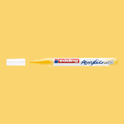 Edding 5300 acrylic marker
 traffic yellow 905 , round tip 1-2 mm