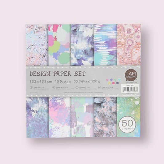 I Am Creative Design Paper Set 152 X 152 Cm, 10 Designs 50 Sheets, 120 G